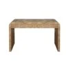 Petra - Waterfall Edge Desk In Burl Wood
