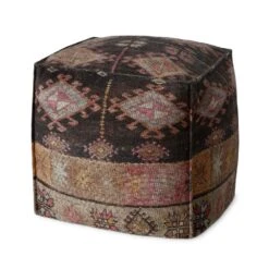 Loloi LPF0033 Multi 18"W X 18"D X 18"H Pouf