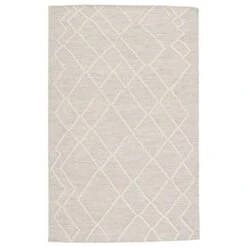 Ciel Natural Geometric Light Gray/ Ivory Area Rug (10'X14')