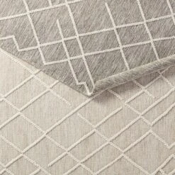 Ciel Natural Geometric Light Gray/ Ivory Area Rug (10'X14') -France and Son Store PLT01 5 f1540738 1e1c 4446 a91a 92453ccad65e