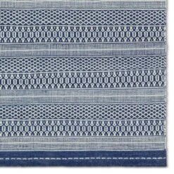 Radcliffe Handmade Striped Navy/Cream Area Rug (10'X14') -France and Son Store PNR06 3 95f15d31 6880 45c9 8039 b6dfa9268d53