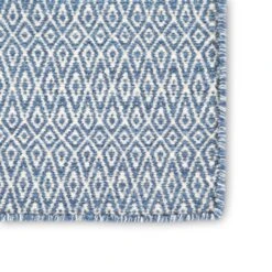Nocturne Handmade Geometric Blue/ Ivory Area Rug (8'10"X11'9") -France and Son Store POE02 3 a7367191 30d6 4fc1 9537 a7155740004a
