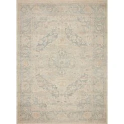 Loloi Priya Bone / Bluestone 9'-3" X 13' Area Rug
