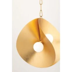 Peony Pendant - Gold Leaf 4 Lights 18in -France and Son Store Peony 001