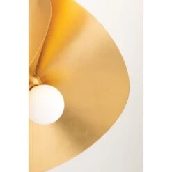 Peony Pendant - Gold Leaf 4 Lights 18in -France and Son Store Peony 002