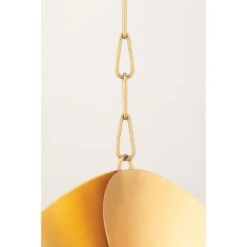 Peony Pendant - Gold Leaf 4 Lights 18in -France and Son Store Peony 003