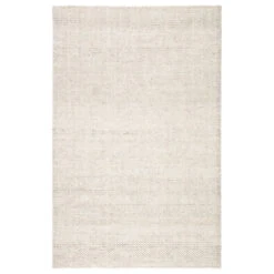 Arise Solid Ivory/ Gray Area Rug (5'X8')