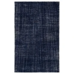 Henshaw Solid Blue/ White Area Rug (7'10"X10'10")