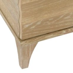 Rhodes - Bath Vanity With Horizontal Fluted Detail In Cerused Oak With White Marble Top, Porcelain Sink, And Polished Brass Knobs 16 Rhodes - Bath Vanity With Horizontal Fluted Detail In Cerused Oak With White Marble Top, Porcelain Sink, And Polished Brass Knobs -France and Son Store RHODES 20CO DETAIL 204