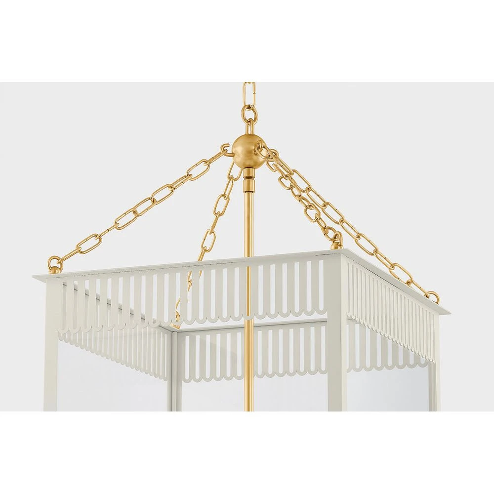Rosalie Lantern-Aged Brass/Soft Cream 4 Rosalie Lantern-Aged Brass/Soft Cream - Image 2