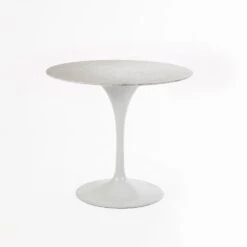 Carrara Marble Pedestal Tulip Dining Table - Round 14 Carrara Marble Pedestal Tulip Dining Table - Round -France and Son Store RT335R30WHT main