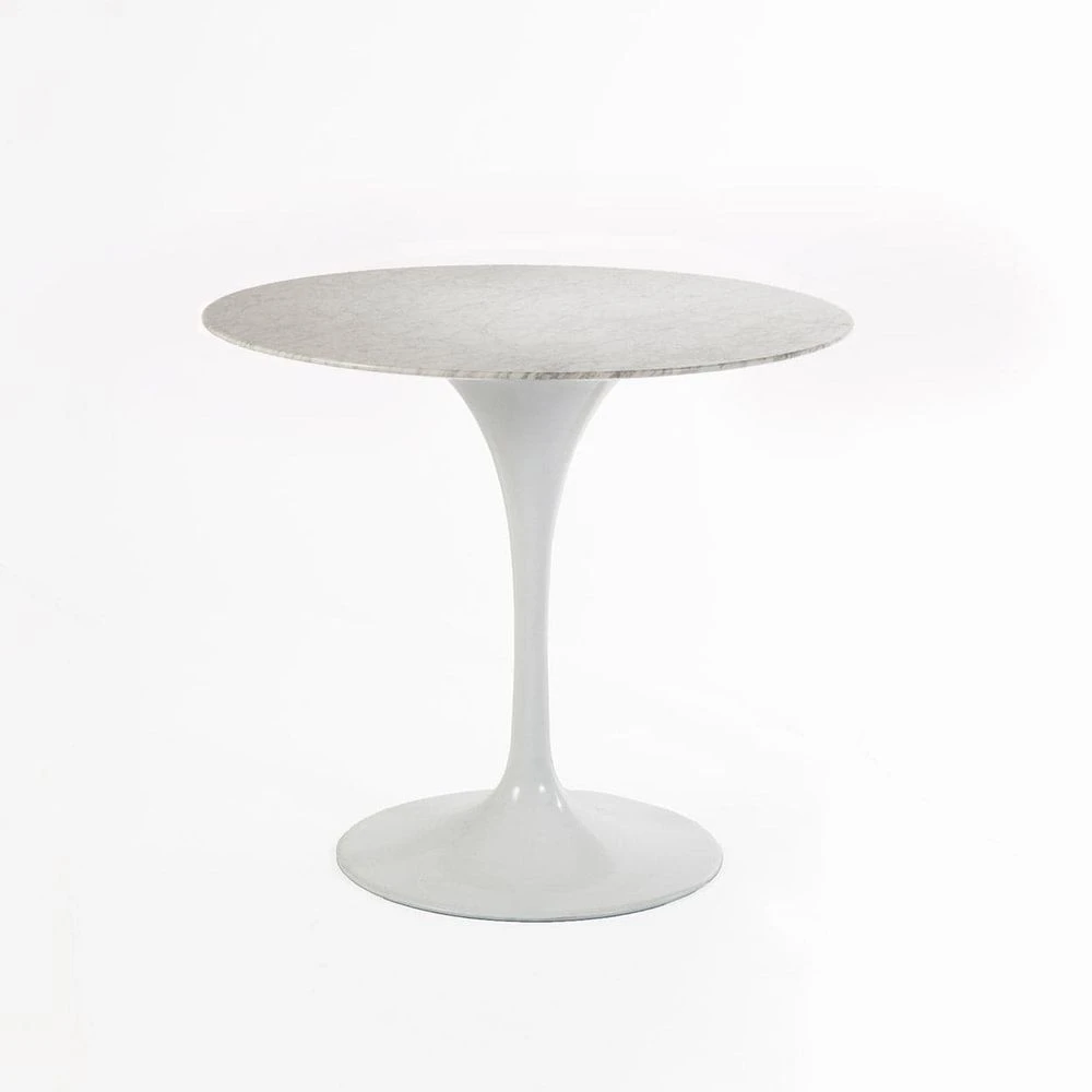 Carrara Marble Pedestal Tulip Dining Table - Round 7 Carrara Marble Pedestal Tulip Dining Table - Round - Image 5