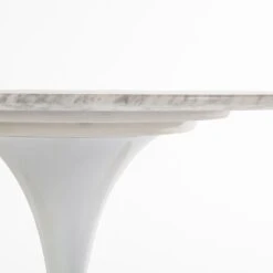 Carrara Marble Pedestal Tulip Dining Table - Round 13 Carrara Marble Pedestal Tulip Dining Table - Round -France and Son Store RT335R36 12