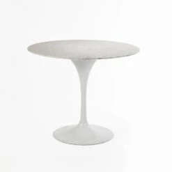 Carrara Marble Pedestal Tulip Dining Table - Round 15 Carrara Marble Pedestal Tulip Dining Table - Round -France and Son Store RT335R42