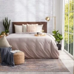 SamarthNatural Solid Beige Cylinder Pouf -France and Son Store SAA01 4