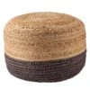 Antoine Ombre Natural Brown/ Beige Cylinder Pouf -France and Son Store SAA13