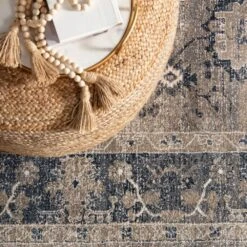 Samira Natural Solid Natural Cylinder Pouf -France and Son Store SAA14 3