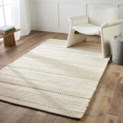 Hygge Handmade Solid Ivory Area Rug (8'X10') -France and Son Store SCD28 4