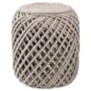 Solara Textured Gray Cylinder Pouf -France and Son Store SCP02