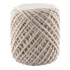 Solara Textured White/ Light Gray Cylinder Pouf -France and Son Store SCP18