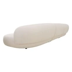 Moritz 3-Piece Chaise Facing Left Sectional Alabaster Fabric -France and Son Store SEL MORI ALAB 3PCS 5