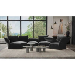 Tavora 4pc Sectional - Carbon Black 8 Tavora 4pc Sectional - Carbon Black -France and Son Store SEL TOBA CARB 4PCS 1