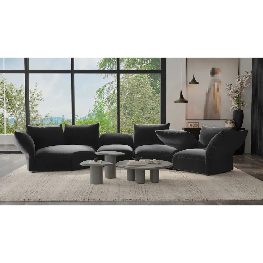 Tavora 4pc Sectional - Carbon Black 4 Tavora 4pc Sectional - Carbon Black - Image 2