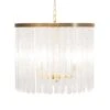 Silvana - Four Light Hanging Textured Glass Pendant In Brushed Brass -France and Son Store SILVANA LIT 2 65098.1664812728 daac97ca f946 4549 b983 055622e88c42