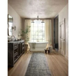 Loloi Soho Multi / Slate 3'-6" X 5'-6" Accent Rug -France and Son Store SOHOSOH 06MLSL 13