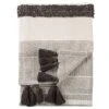 Flux Striped Gray/ Ivory Throw