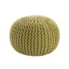 Prisma Pouf Textured Green Round Pouf -France and Son Store STP03