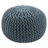 Prisma Pouf Textured Navy Round Pouf -France and Son Store STP06