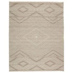 Amaterasu Handmade Tribal Taupe/ Cream Area Rug (5'X8')