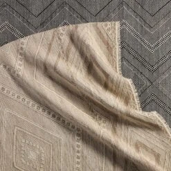 Amaterasu Handmade Tribal Taupe/ Cream Area Rug (5'X8') -France and Son Store STR01 4 aab641db 6c0b 4c0d b64e 42409919bd8c