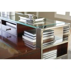 Andrea Writing Desk - Dark Brown 15 Andrea Writing Desk - Dark Brown -France and Son Store Sligh Details 6