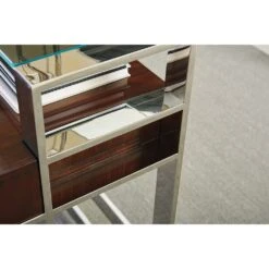 Andrea Writing Desk - Dark Brown 18 Andrea Writing Desk - Dark Brown -France and Son Store Sligh Details 8