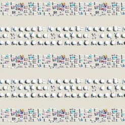 Riviera Stripe Wallpaper -France and Son Store Small 24x24 Swatch Riviera Stripe