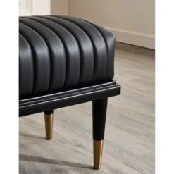 Stanford End-Of-Day Bench - Black 15 Stanford End-Of-Day Bench - Black -France and Son Store Stanfordblackendofdaybenchcloseup