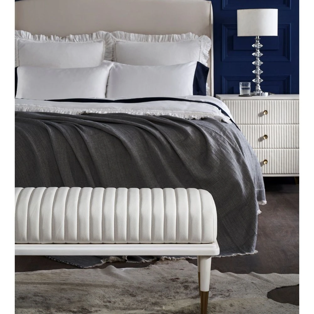 Stanford End-Of-Day Bench - White 7 Stanford End-Of-Day Bench - White - Image 5