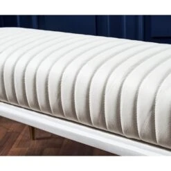 Stanford End-Of-Day Bench - White 14 Stanford End-Of-Day Bench - White -France and Son Store Stanfordwhiteendofdaybenchcloseup1