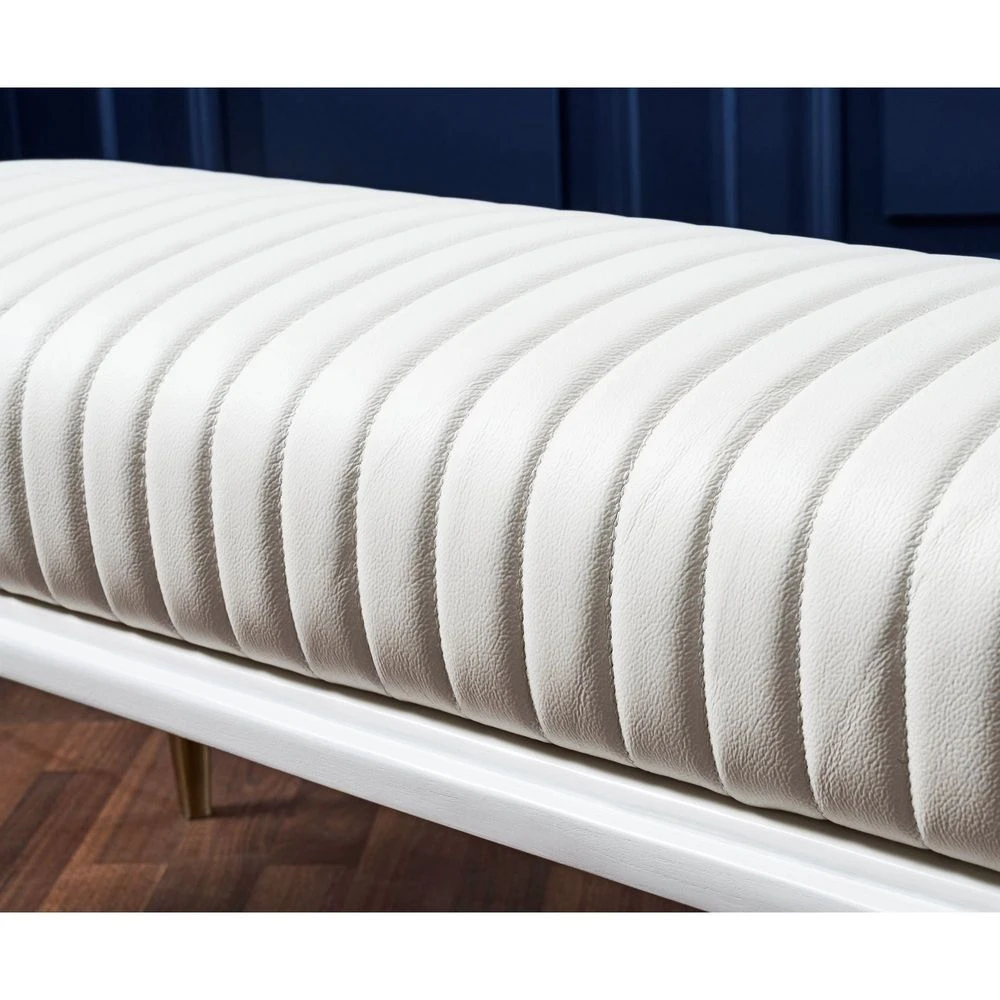 Stanford End-Of-Day Bench - White 8 Stanford End-Of-Day Bench - White - Image 6