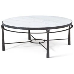 Spencer London Round Metal Cocktail Table