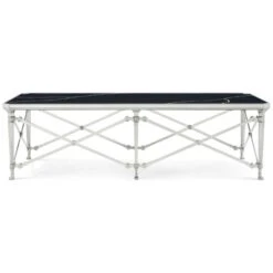 Spencer London Rectangular Nickel Cocktail Table