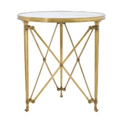Spencer London Round Brass Center Table