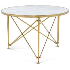 Spencer London Round Brass Center Table Ii