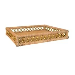 Tango Rectangular Natural Rattan Tray -France and Son Store TANGO ANGLE 86057.1721151467