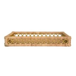 Tango Rectangular Natural Rattan Tray