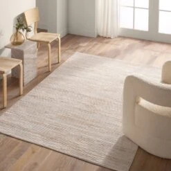 Victoria Striped Beige/Cream Area Rug (9'2"X11'9") -France and Son Store THA06 4 25406014 c094 4d49 8738 013b4c7c37fd
