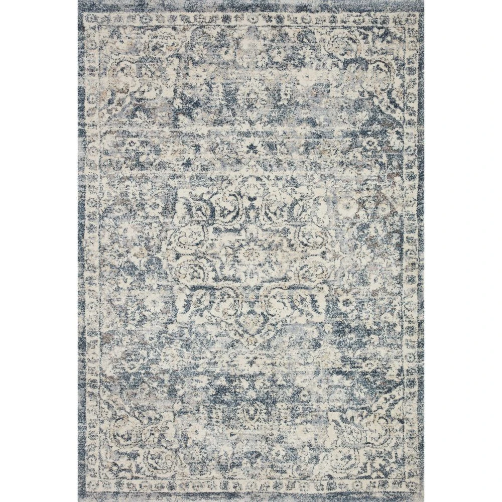 Loloi Theory Ivory / Blue 2'-7" X 13' Runner Rug 3 Loloi Theory Ivory / Blue 2'-7" X 13' Runner Rug