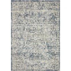 Loloi Theory Ivory / Blue 2'-7" X 7'-8" Runner Rug